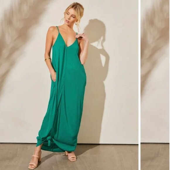 Lovestich Gauze Teal Maxi Dress Size S/M - Picture 1 of 8